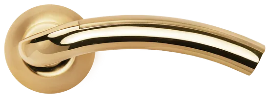 ПАЛАЦЦО, ручка дверная MH-02P SG/GP, цвет мат.золото/золото,с перфорацией фото купить в Набережных Челнах