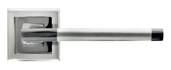 PANTS, ручка дверная MH-35 SN/BN-S, на квадратной накладке, цвет - бел. никель/черн. никель фото купить в Набережных Челнах