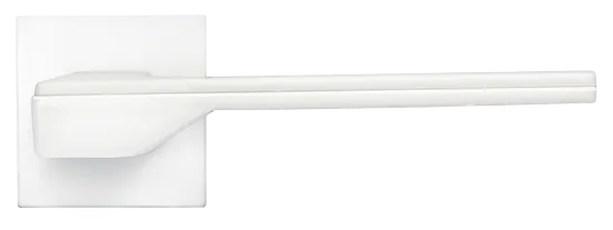 PIERRES, ручка дверная на квадратной накладке MH-49-S6 W, цвет - белый фото купить в Набережных Челнах
