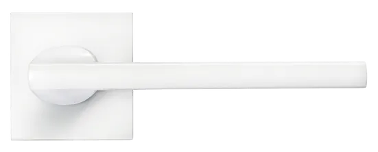 KAFFEE, ручка дверная на квадратной накладке MH-50-S6 W, цвет - белый фото купить в Набережных Челнах