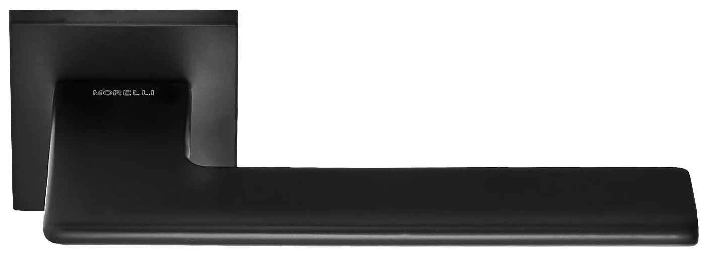 PLATEAU, ручка дверная на квадратной накладке MH-51-S6 BL, цвет - черный фото купить Набережные Челны