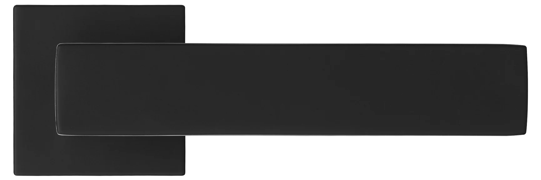 MIRA, ручка дверная на квадратной розетке MH-54-S6 BL, цвет - черный фото купить в Набережных Челнах