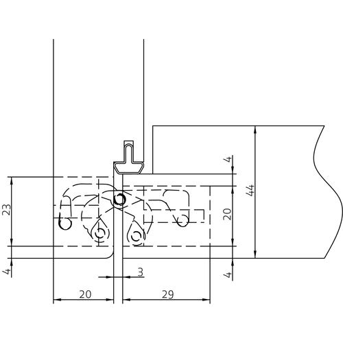 HH-19 B, скрытая петля, цвет - черный фото фурнитура Набережные Челны