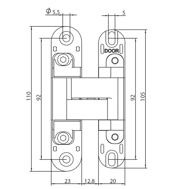 HH-19 B, скрытая петля, цвет - черный фото купить в Набережных Челнах