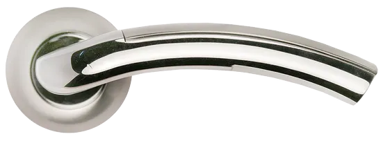 ПАЛАЦЦО, ручка дверная MH-02 SN/CP, цвет - бел. никель/хром фото купить в Набережных Челнах