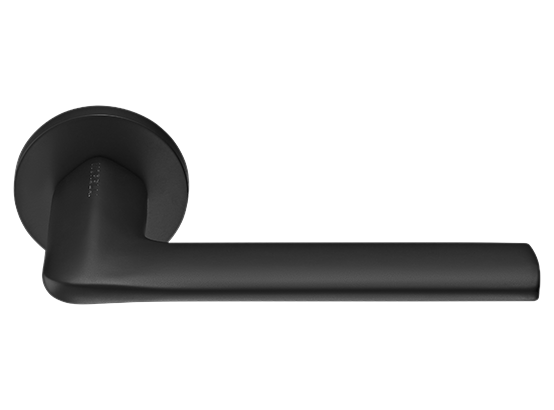 Ручка дверная "OAKA" на круглой розетке 6 мм, MH-61-R6 BL, цвет - чёрный фото купить Набережные Челны
