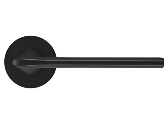 Ручка дверная "OAKA" на круглой розетке 6 мм, MH-61-R6 BL, цвет - чёрный фото купить в Набережных Челнах