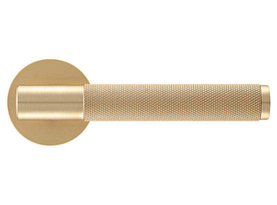 Ручка дверная "AZRIELI" на круглой розетке 6 мм, MH-57-R6T MSG, цвет - мат. сатинированное золото фото купить в Набережных Челнах