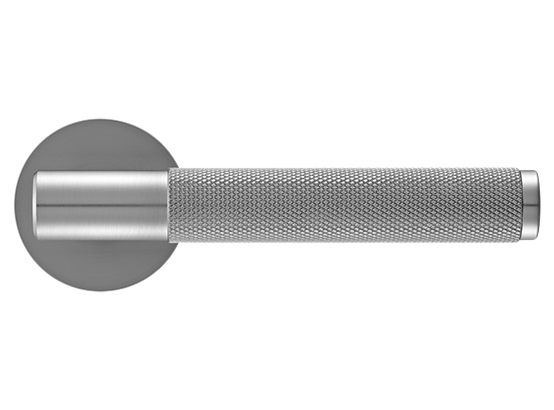 Ручка дверная AZRIELI, на круглой розетке 6 мм, MH-57-R6T MSC, цвет - мат. сатинированный хром фото купить в Набережных Челнах
