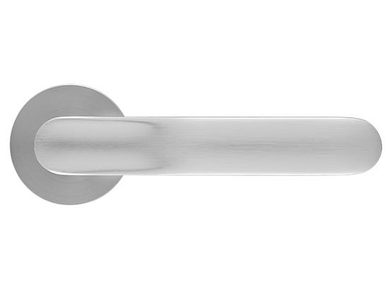 GARAK ручка дверная на круглой розетке 6 мм, MH-59-R6 MSC, цвет - мат. сатинированный хром фото купить в Набережных Челнах